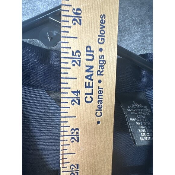 Massimo Womens Blazer Large Navy Denim Casual Work jacket Washable Workwear - Picture 6 of 8